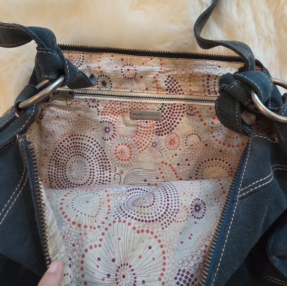 Mark Jacobs Large Teal suede Bag - Picture 3 of 4